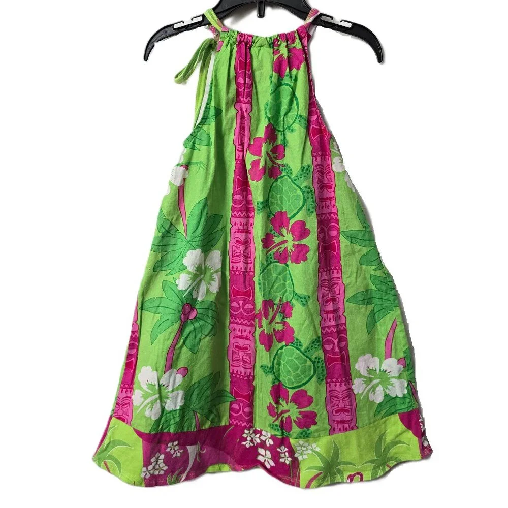 2pc Tank Beach Sun Dresses 8 Hawaiian Floral Hanna Andersson Cruise Corkys Kids
